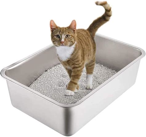 yangbaga stainless steel litter box|Amazon.com : Yangbaga Stainless Steel Litter Box for Cat and .